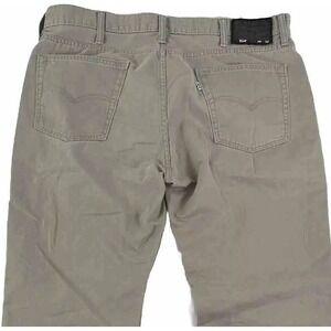 Levi's Mens 514 Beige Jeans Size 38X30 Tan Khaki Straight Black Patch White Tab